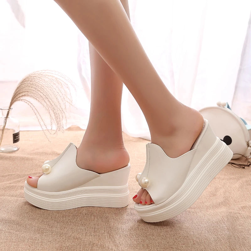 STAN SHARK Sexy Women Platform Sandals Summer Slippers Peep Toe Thick Heel Slippers Slides Ladies Wedges Shoes Zapatos Mujer