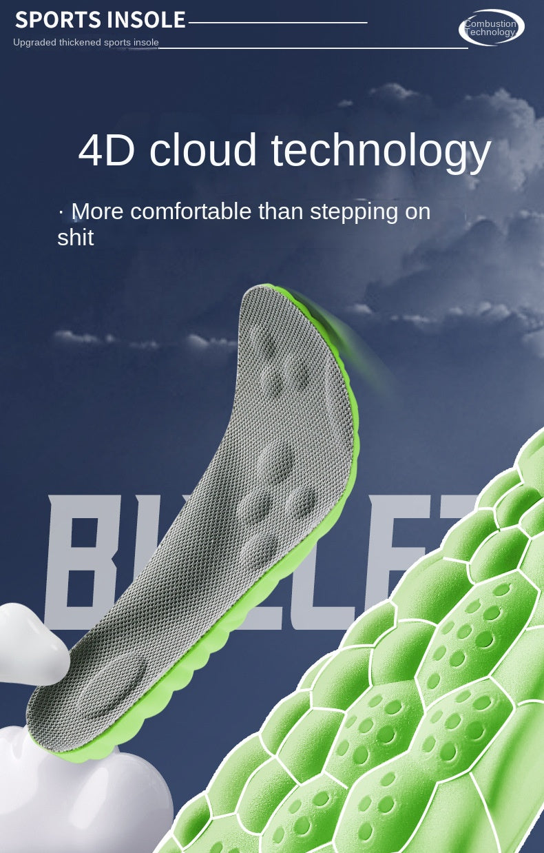 4D Massage Shoes Insoles Super Soft Latex Sports Insole for Feet Running Basket Shoe Sole Arch Support Orthopedic Inserts Unisex