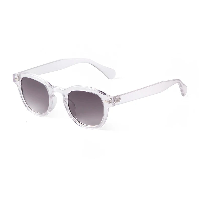 Vintage Tortoise Shell Round Sunglasses Women Men 2024 Brand Design Retro Rivet Yellow Blue Lens Square Sun Glasses Female UV400