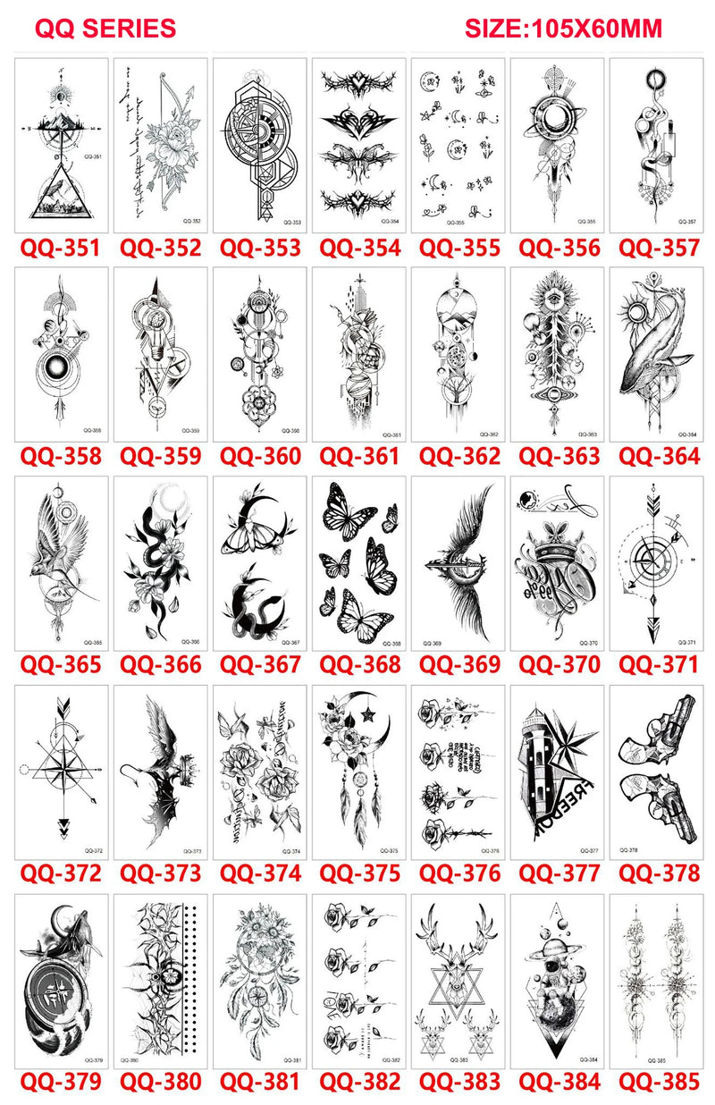 Small Waterproof Temporary Tattoo Sticker Colorful Leaf Flower Elephant Dolphin  Art Wrist Neck Women Kids Fake Mini Tatoo