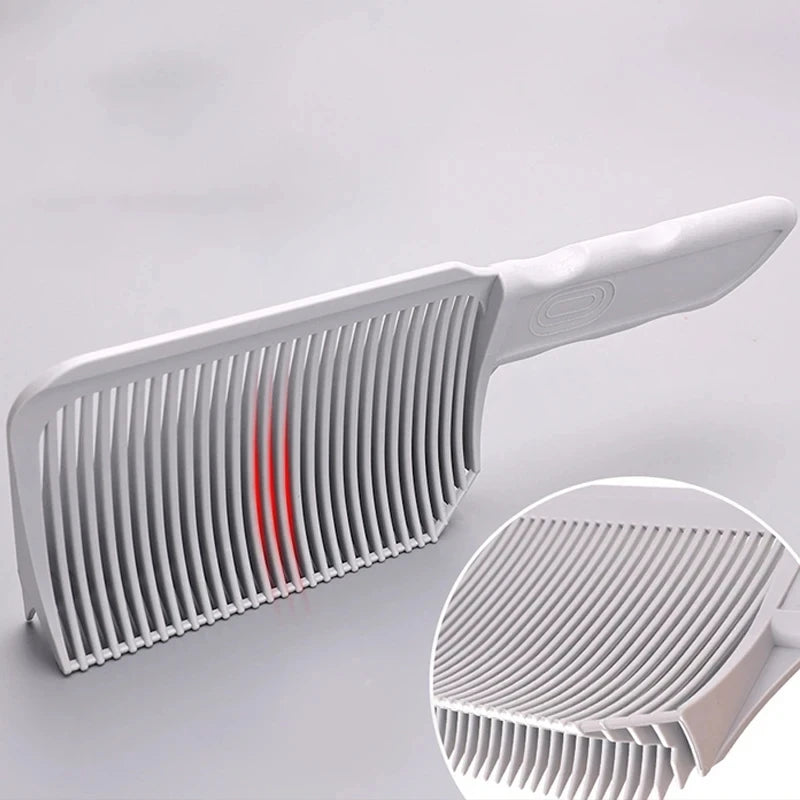 【Hot sales】New Clipper Comb MEN'S STYLING Flat Hair Comb Curved V-shaped Barber Comb Positioning Gradient Detangling Hair Magic