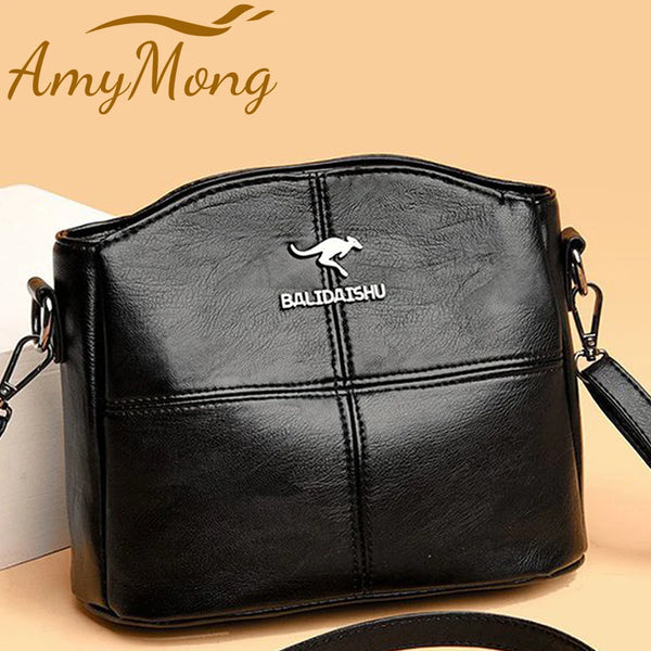 Fashion Soft Leather Shoulder Crossbody Messenger Bags for Women 2021 Luxury Designer Handbags Purses Female Waterproof Bag Sac