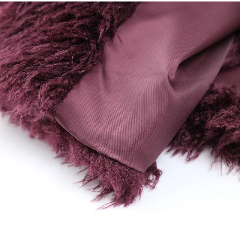 Luxury Winter Loose Women's Thick Fluffy Faux Fur Coats Fashion Solid Cropped Oversized Warm Jacket 2024 New Lady Chic Outerwear
