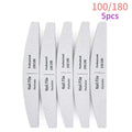 Nail File 100 to 180 Professional Tools Emery for Manicure Lime 240 Sandpaper Gel Polishing Files for Nails Buffers Set Polisher