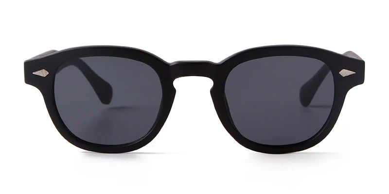 Vintage Tortoise Shell Round Sunglasses Women Men 2024 Brand Design Retro Rivet Yellow Blue Lens Square Sun Glasses Female UV400