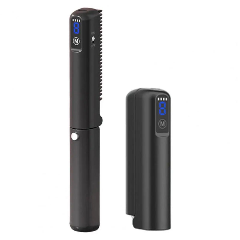 Negative Ions Hair Straightener Hair Straightening Comb Portable Hot Brush Foldable Hair Straightener Comb with Fast for Travel