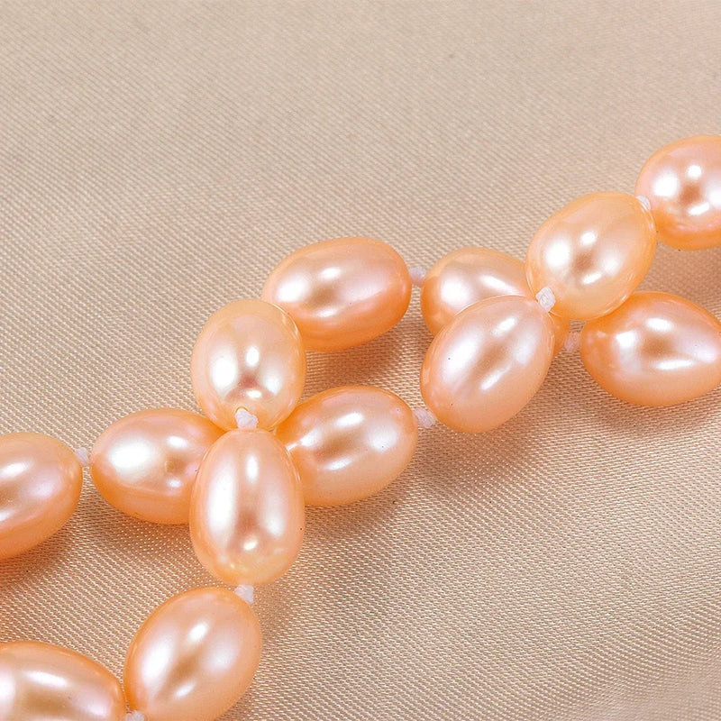 HENGSHENG AAA 7-8mm Natural Freshwater Pearl Necklace Women Jewelry Necklace 925 Silver White Pink Purple Real Pearl Jewelry