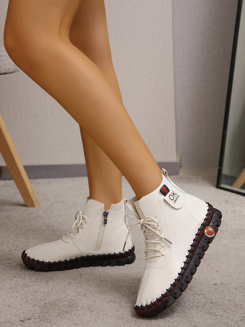 2023 Sneakers Women Shoes Platform Loafers Lace Up Leather Flat Slip-On New Spring Casual Mom Shoe Mujer Zapatos Chaussure Femme