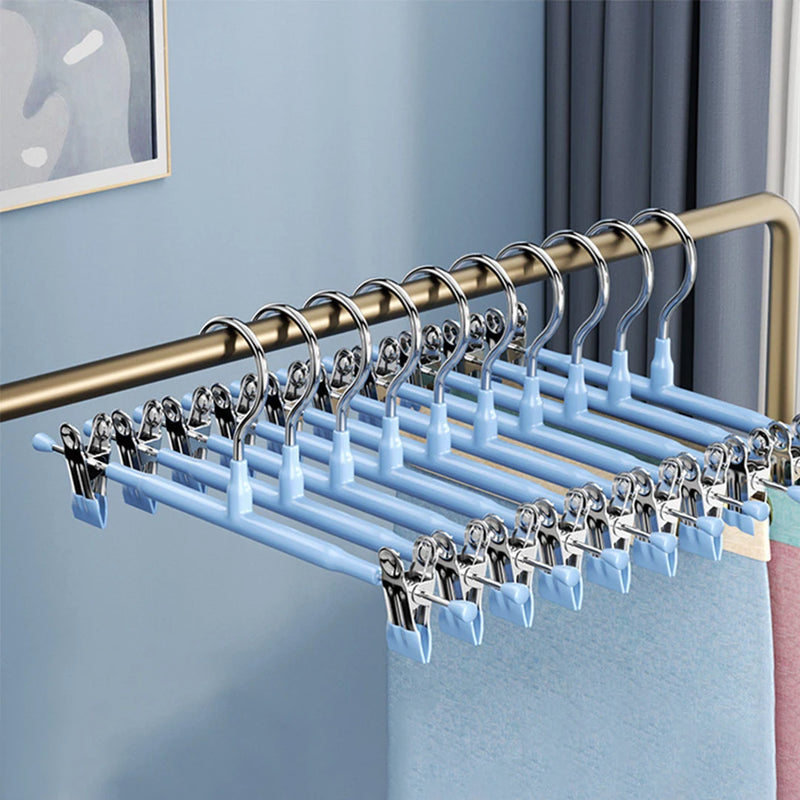 Pants Hangers with Clips 5/10Pack Adjustable SkirtHangers for Women Non-Slip Trousers Hanger for Jeans Clothes Hangers for Pants