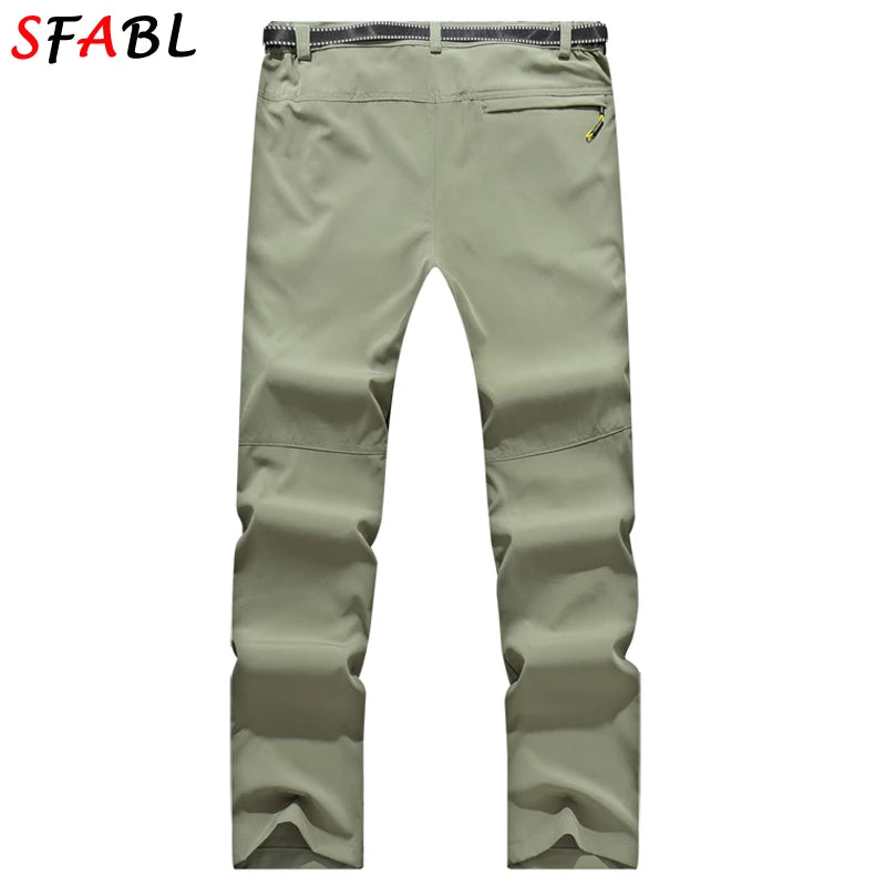 Summer Thin Quick Dry Men's Pants Camping Hiking Trekking High Stretch Trousers for Men Waterproof UV-Proof Outdoor Sports Pants