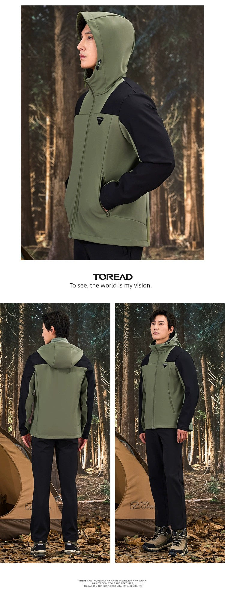 Pathfinder Soft Shell Jacket Men 23 Autumn and Winter New Outdoor Fleece-lined Mountaineering Clothing Windproof Waterproof Warm Coat