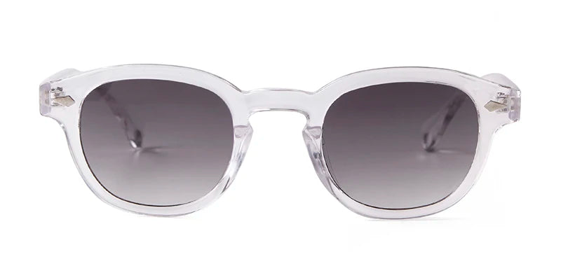 Vintage Tortoise Shell Round Sunglasses Women Men 2024 Brand Design Retro Rivet Yellow Blue Lens Square Sun Glasses Female UV400