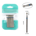 10pcs Diamond Milling Cutter Nail Drill Bits Set For Manicure Accessory Pedicure Eletric Machine Nail Bit Brush Burr Tools