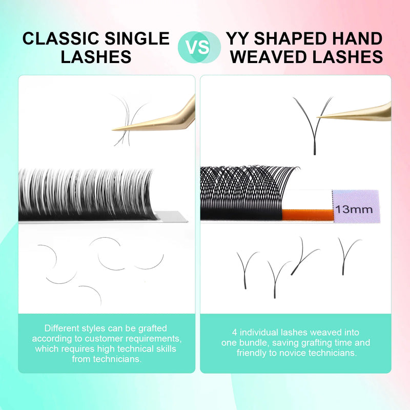 NAGARAKU YY Shape Hand Woven Premium  Eyelashes Extension
