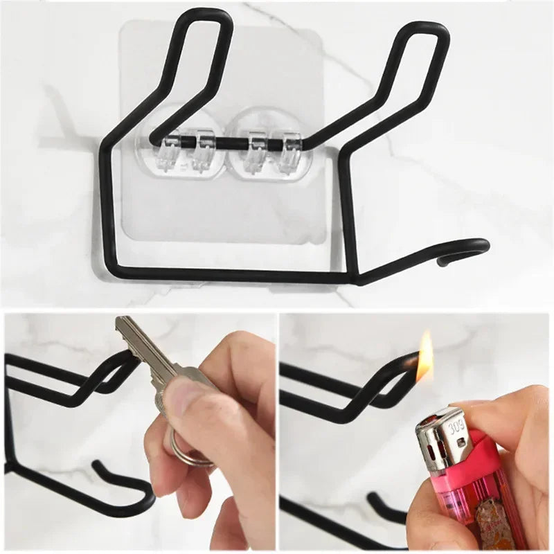 Holder Wall Mounted Hair Straightener Dryer Holders Organizer Storage Rack Shelf Bathroom Accessories