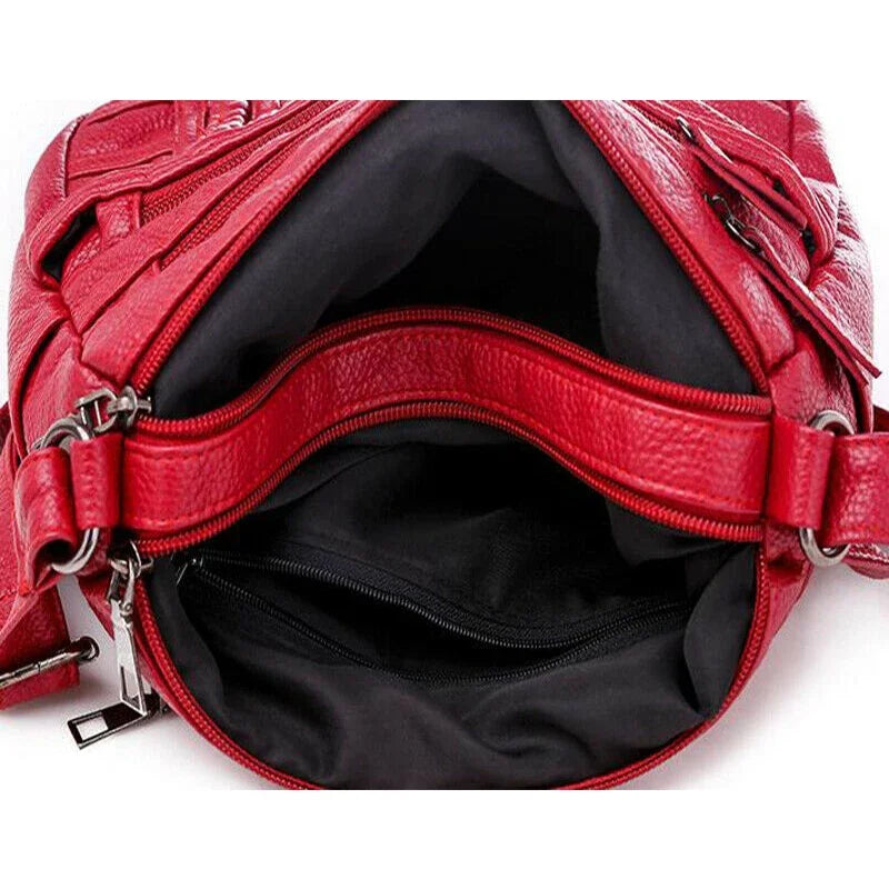 Women's Soft Leather Shoulder Bag Multi-layer Crossbody Bag High Quality Small Messenger Bags Design Handbag For Female Bolso