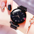 Womens Fashion Starry Sky Watches Magnet Buckle Mesh Belt Diamond Quartz Watch Women Dress Clock