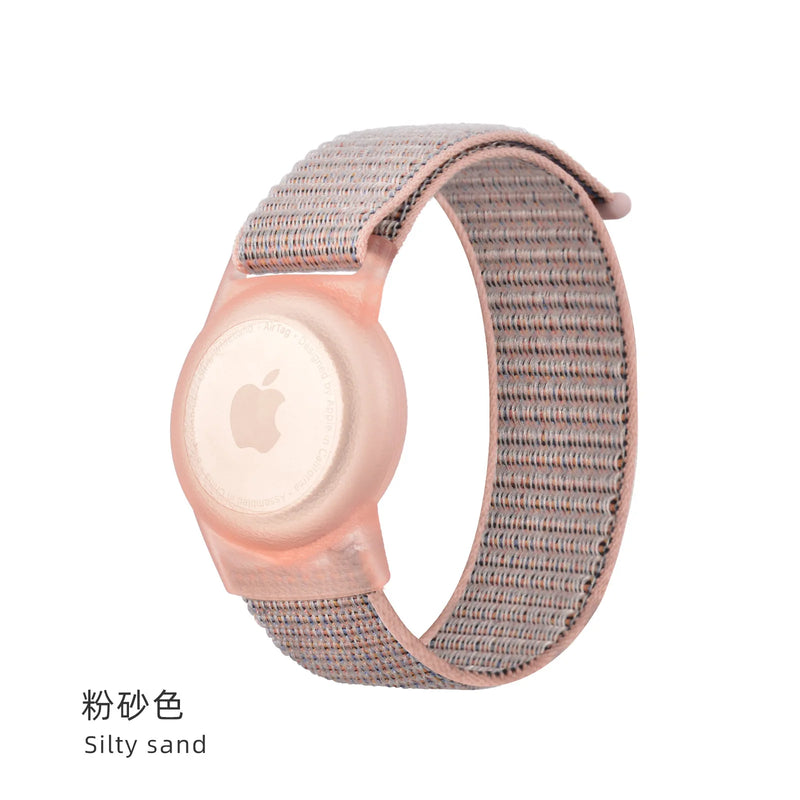 For AirTags Bracelet Anti-lost Nylon Protective Sleeve Design Apple Airtag Tracking Locator Wristband