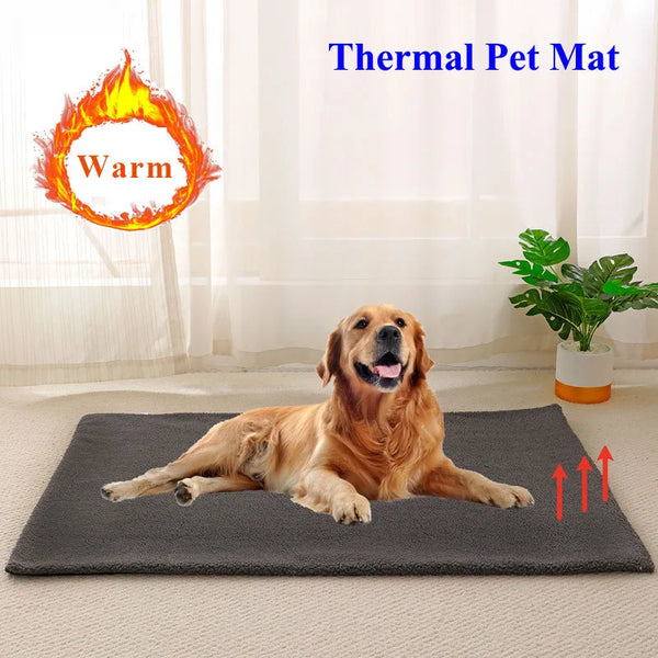 Self-Heating Dog Pad No Electric Cat Heating Warm Mats Pet Sleeping And Playing Blankets Detachable anti slip Washable Soft Mat