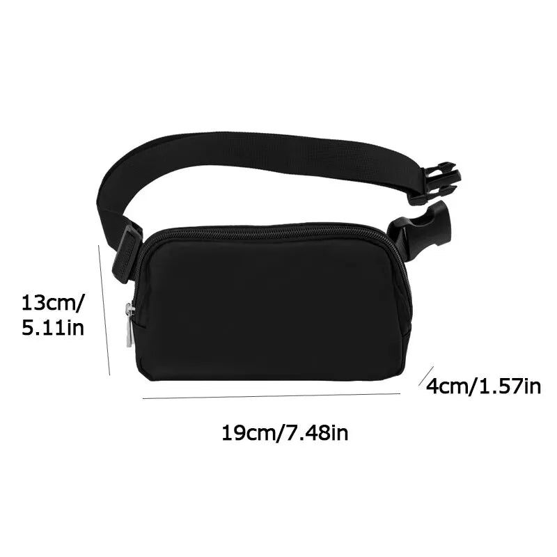 Casual Waist Bag Waterproof Portable Pack Zipper Chest Bag Outdoor Sports Crossbody Bag Casual Travel Belt Bag