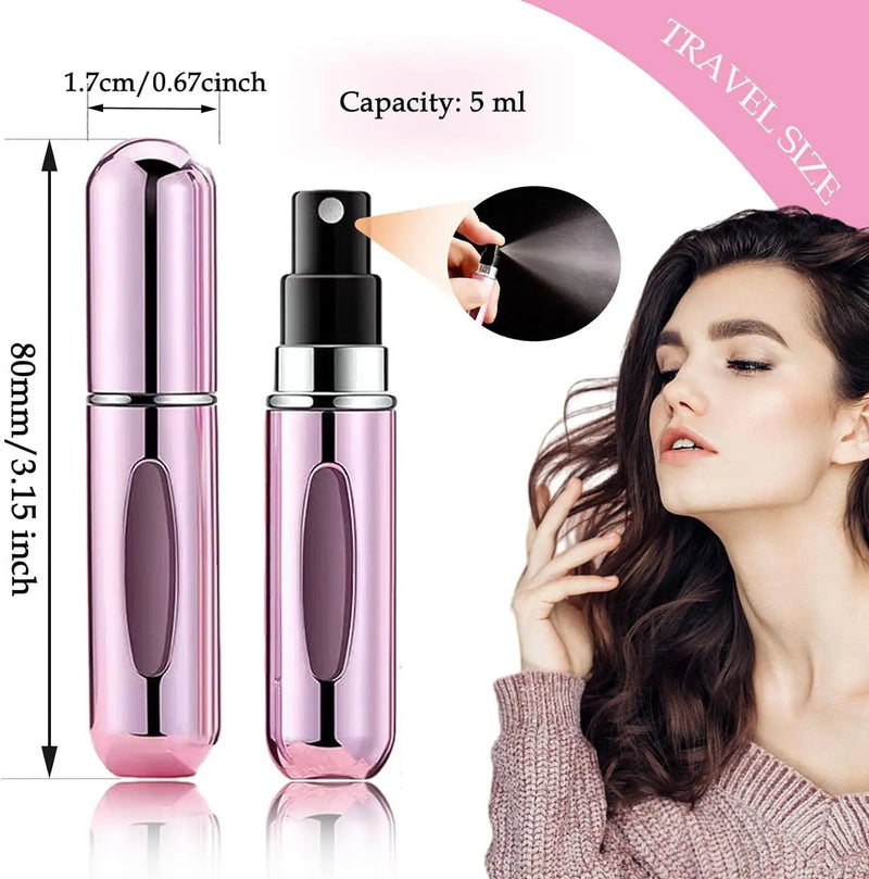 1/6Pcs/Set Travel Perfume Refill Bottle Portable Mini Atomizer Refillable Spray Rechargeable Pocket Dispenser Cologne Sprayer