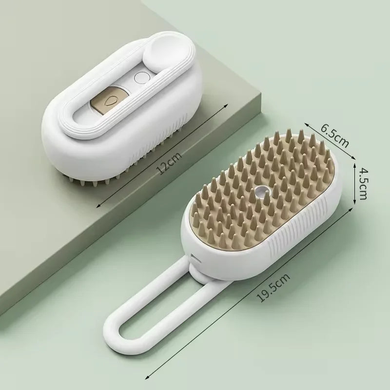 3-in-1 Dog Hair Brush Cat Hair Brush Electric Pet Cleaning Brush Steam Spray Brush Massage Hair Removal Comb anti-Tangle Brush