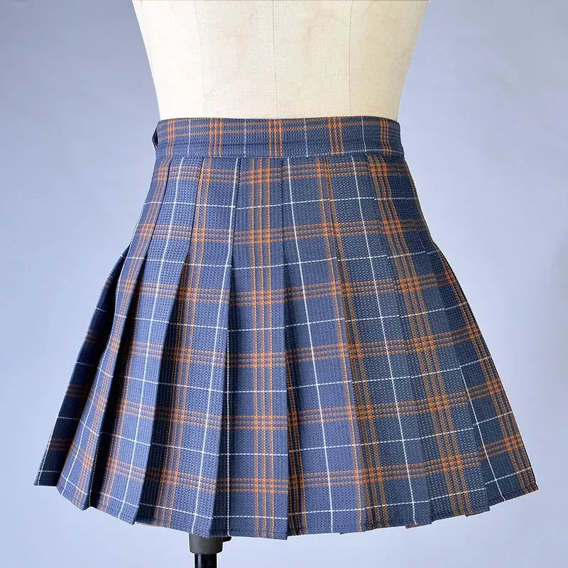 Harajuku 0Women Pleat Skirt 0Preppy Style Plaid 0Mini Cute Japanese School Uniforms Ladies Jupe Kawaii