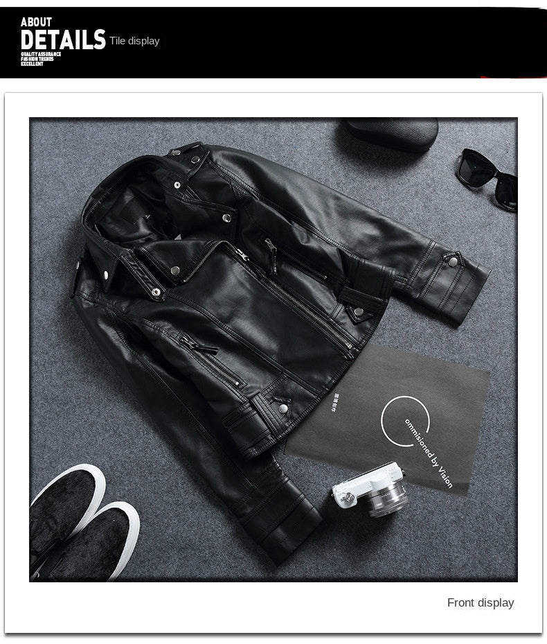 Fall Women Short Black PU Jacket Gothic Punk Style Fashion Motorcycle Leather Jacket Casual Wild Coat Goth Winter Coats