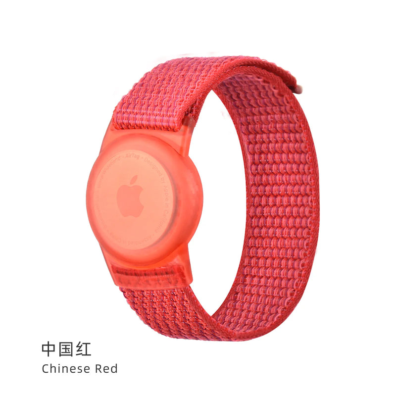 For AirTags Bracelet Anti-lost Nylon Protective Sleeve Design Apple Airtag Tracking Locator Wristband