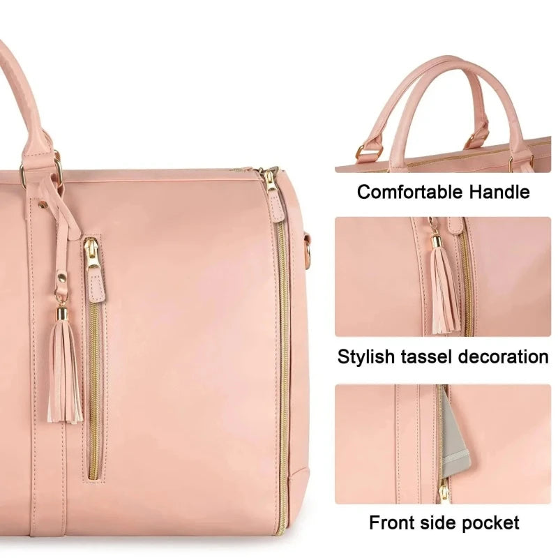 Large Capacity Travel Duffle Bag Women's Handbag Folding Suitbag Waterproof Clothes Totes