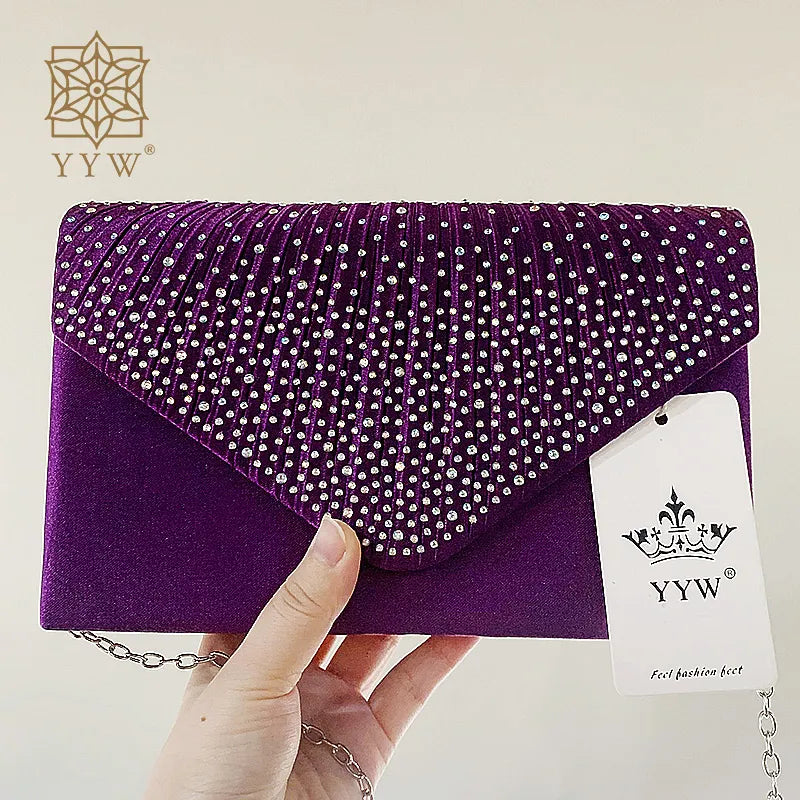 Purple Women Wedding Clutch Luxury Handbag Women Bags Designed Clutch Female 2019 Yellow Summer Clutches Female Evening Prom Bag