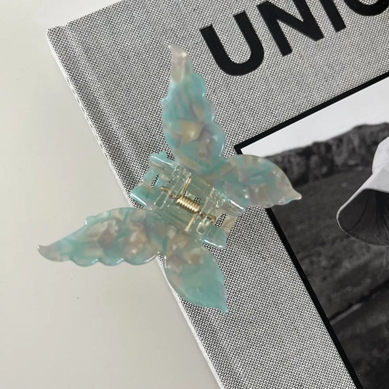 1PC 2024 New Butterfly Hair Claw Sweet French Acetate Fiber Hair Clamps Colorful Hair Decorate Long Hair Accessories Hair Clip