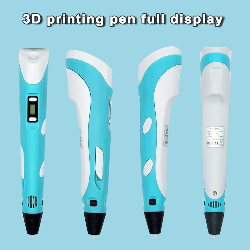 2025 NewUSB 3D Printing Pen DIY Drawing 9M PLA Filament Three-dimensional Graffiti Toys Art Tools For Kids Birthday Toys Gift