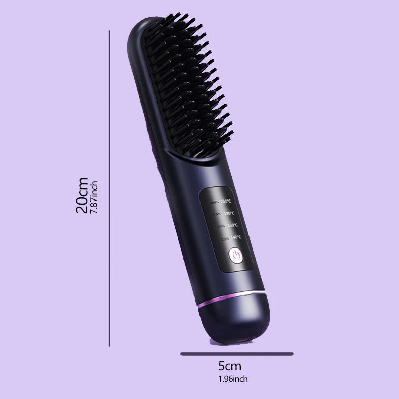 Portable rechargeable straight hair comb negative ion straight hair comb does not damage hair straightening clip curling iron