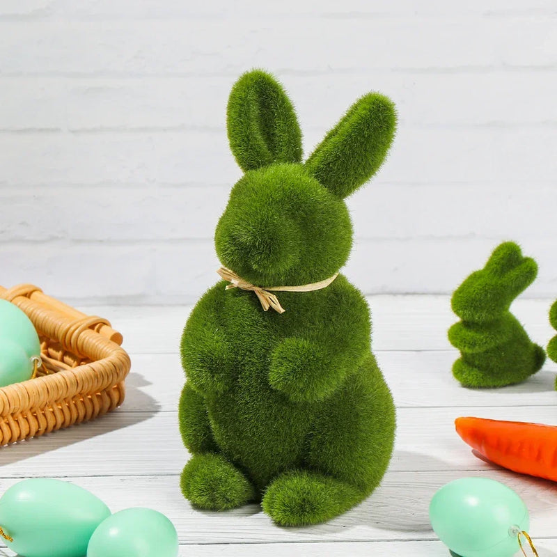 Mini Rabbit Model Toy Lovely Bunny Ornament Cute Easter Decoration Bunny Miniature Figurines Home Garden Landscape Miniature