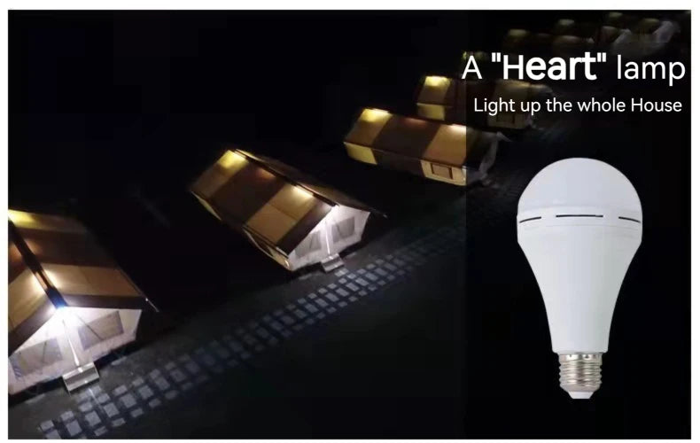 7W/9W/12W/15W LED Emergency Light Bulb Handheld Charging Energy-Saving Light Bulb Household Power Failure Emergency Light Bulb