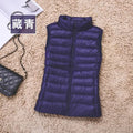 2023 New Women Sleeveless Women Slim Ultra Light Down Jacket Girl Portable Lightweight Vests Windproof Warm Waistcoat