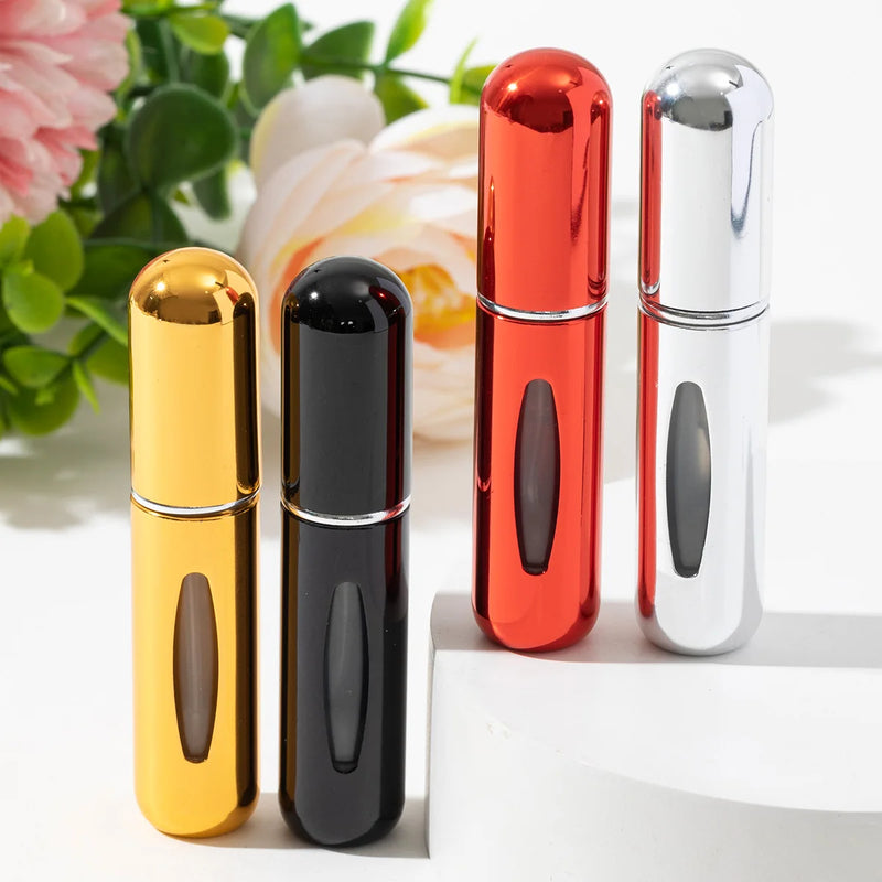4pcs/set travel perfume spray bottle can be refilled, 5ml mini cologne spray bottle empty, portable spray liquid dispenser