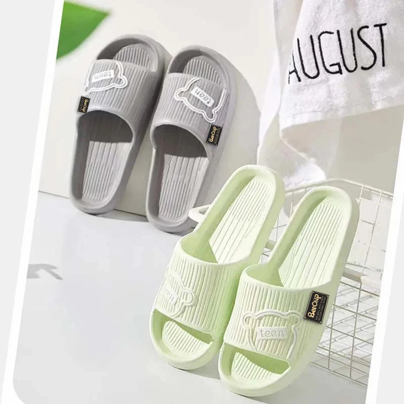 Slippers Massage Shower Bathroom Anti-slip Quick Dry Toe Super Soft Comfortable Thick Bottom Home Indoor Slippers