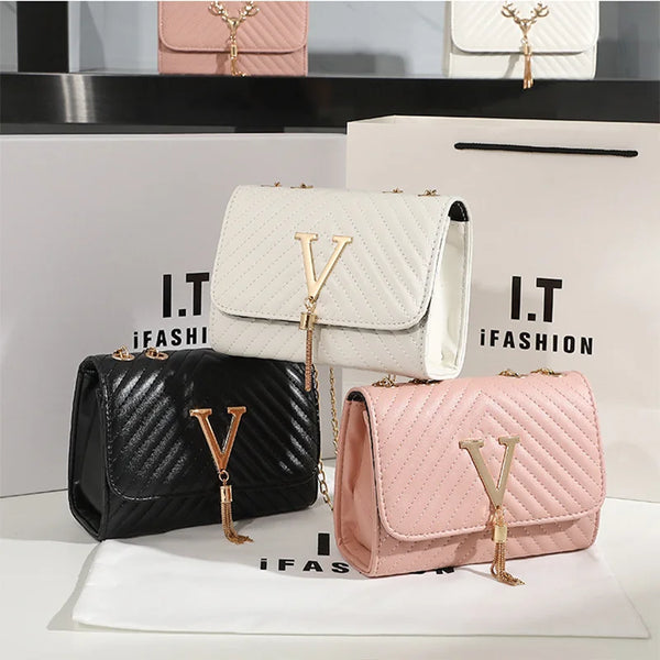 Embroidery Women Crossbody Bag 2023 Thread Luxury Handbag Shoulder Bags Brand Sequined Tassel Clutch Small Bag and Purse Party