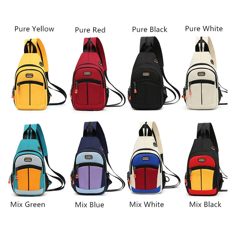 Fengdong Fashion Shoulder Bags Crossbody bag for woman Waterproof Oxford bag Travel Large Capacity teens female Sport Chest Pack