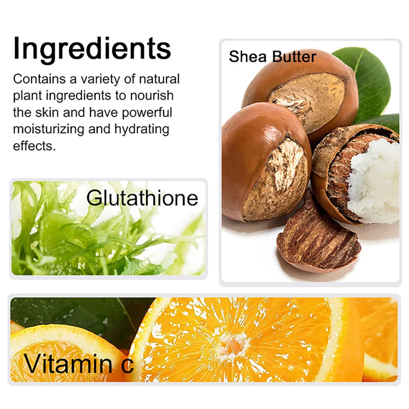 AILKE Whitening Remove Black Spots Facial Skin Care Lotion Moisturizing Cream Body Glutathion Vitamin C Black Skin Face New Set