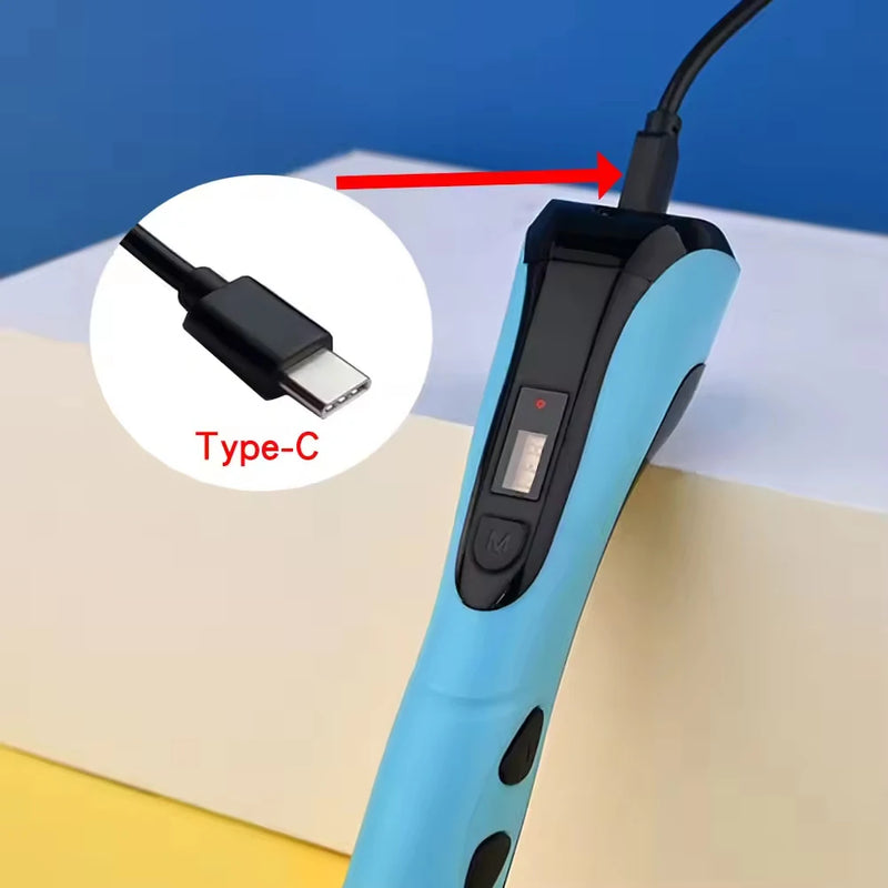 2025 NewUSB 3D Printing Pen DIY Drawing 9M PLA Filament Three-dimensional Graffiti Toys Art Tools For Kids Birthday Toys Gift