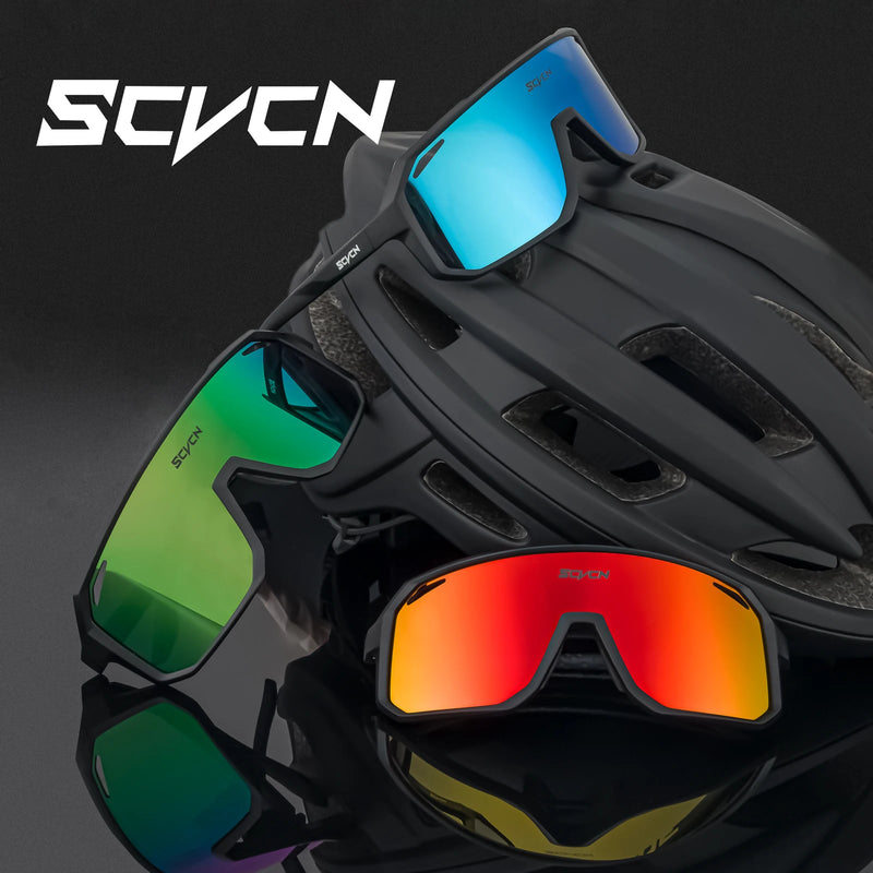 SCVCN Cycling Glasses Bike Sunglasses Men UV400 Eyewear Sports MTB Outdoor Goggles Bicycle Women Sunglasses Multi Color Riding