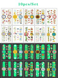 Luminous Tattoo 5 10pcs/Set Temporary Tattoos Mermaid Licorne Children Stickers for Kids Pokemon Tattoo Tattoo for Kids Unicorn