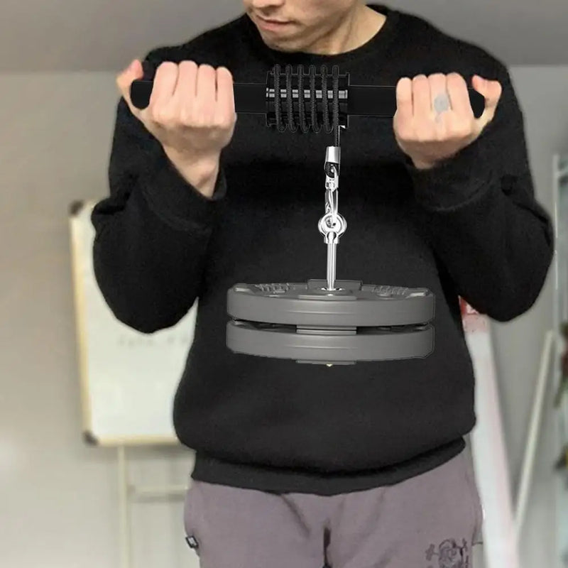 Arm Training Roller Thickened Sponge Grip Wrist Trainer Pulldown Bar Bodybuilding Unisex Portable Workout Equipment