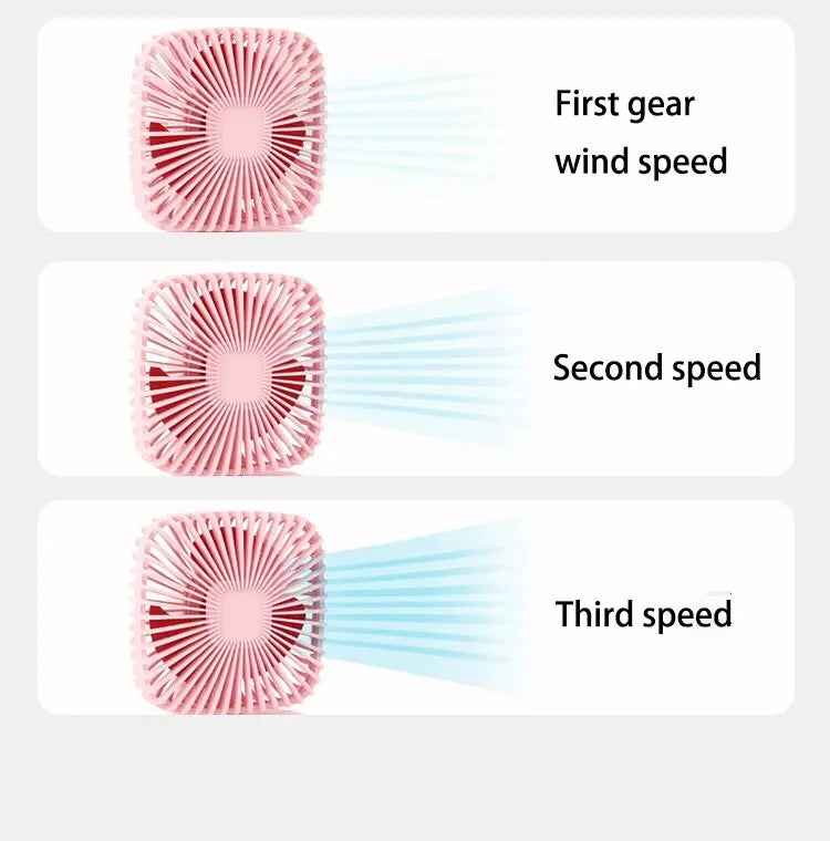 Desktop Desktop Small Fan Mini Handheld Usb Three Speed Cool Air Car Home Office Portable Quiet Outdoor Simple Portable Summer