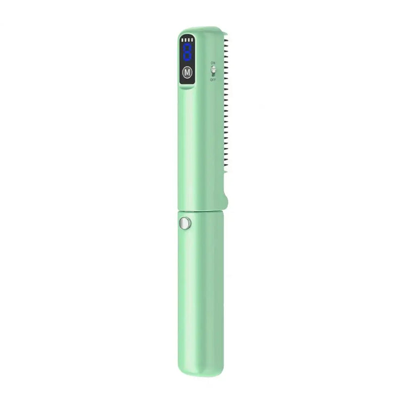 Negative Ions Hair Straightener Hair Straightening Comb Portable Hot Brush Foldable Hair Straightener Comb with Fast for Travel