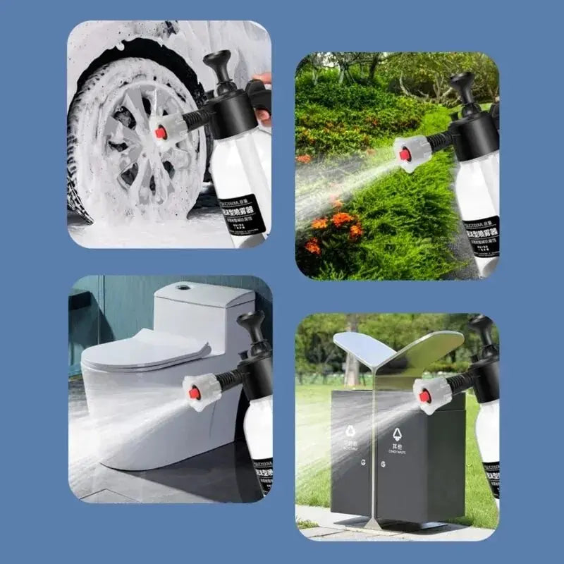 2L Foam Sprayer Car Wash Hand-held Foam Watering Can Air Pressure Sprayer Plastic Disinfection Water Bottle Car Cleaning Tools