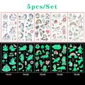 Luminous Tattoo 5 10pcs/Set Temporary Tattoos Mermaid Licorne Children Stickers for Kids Pokemon Tattoo Tattoo for Kids Unicorn